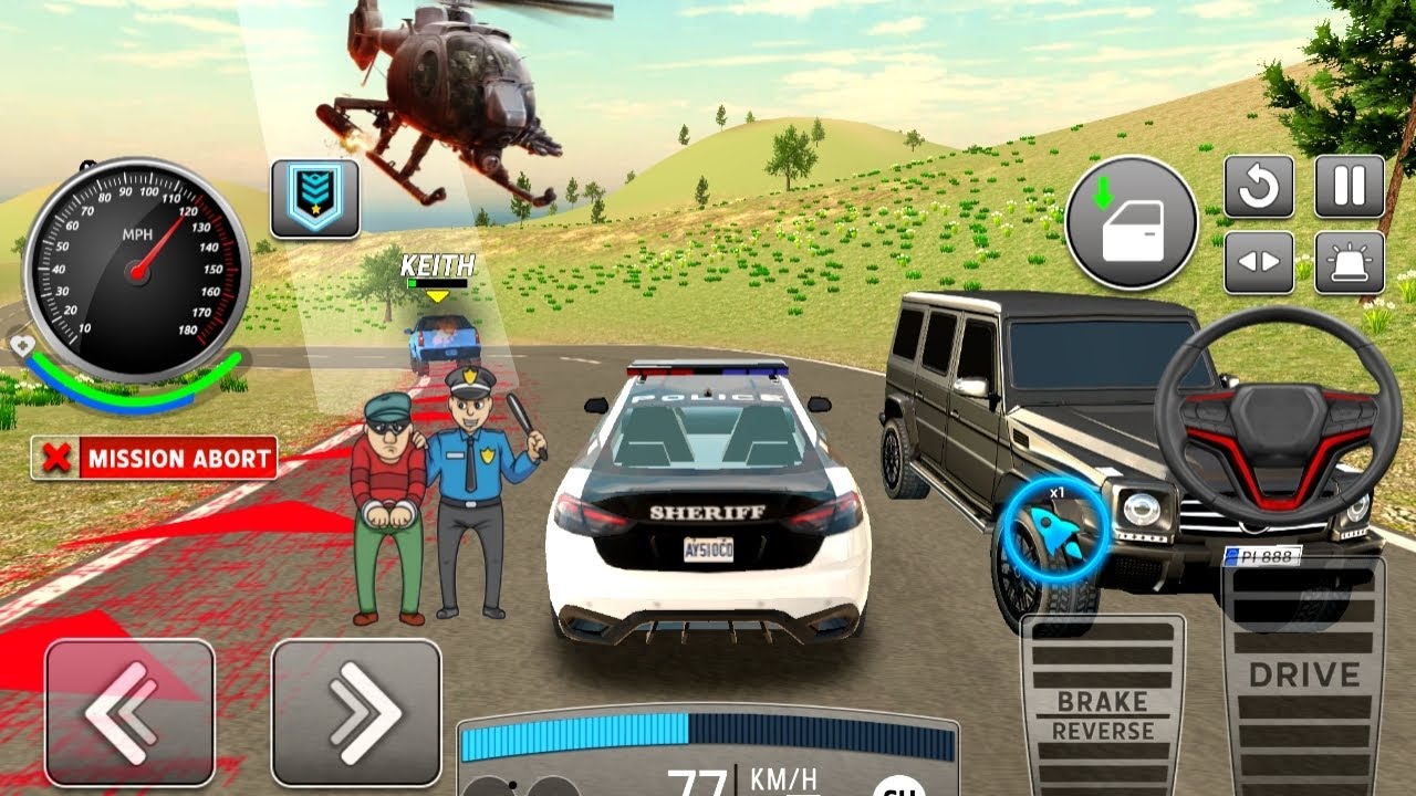 Cops Car Chase Gameplay 🚓 | 3D SimulatorPolice Car Chase Simulator Game | Android Gameplay
