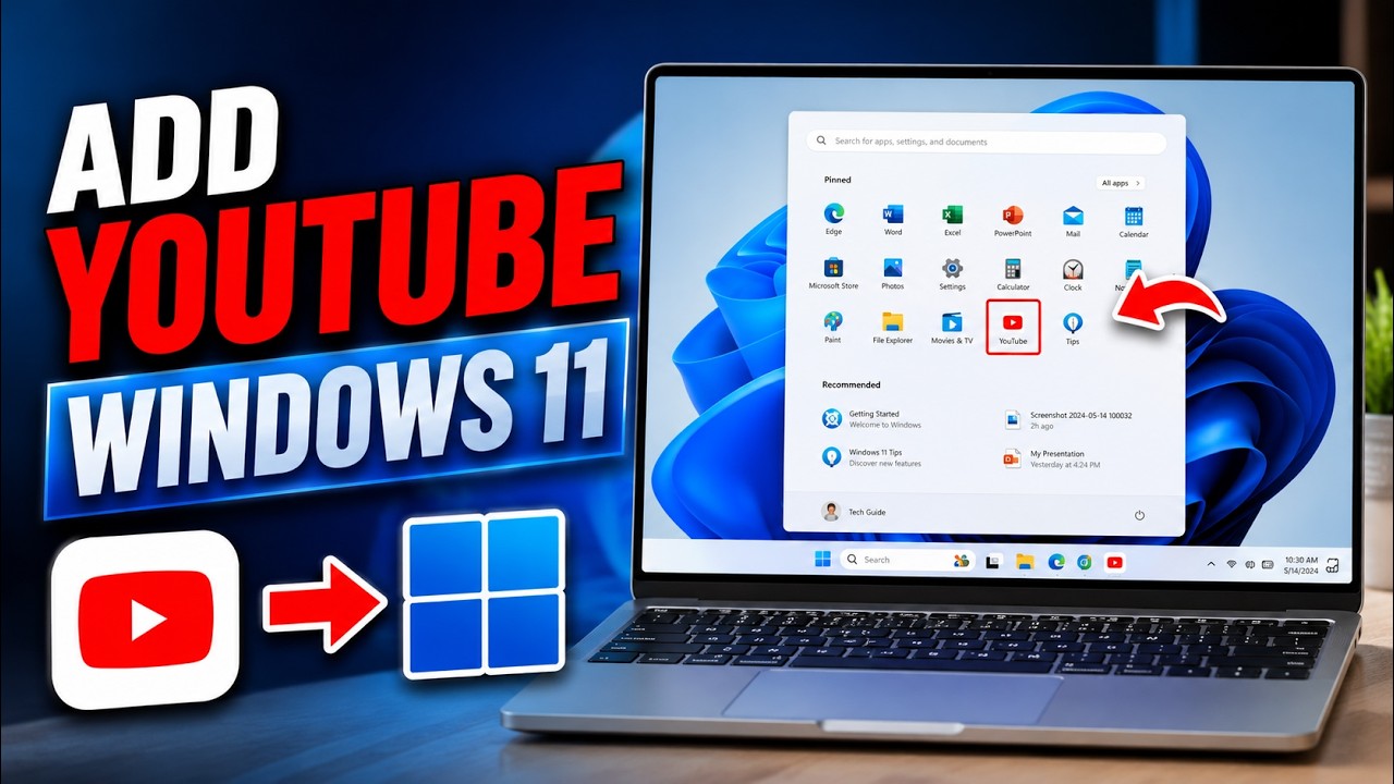 How To Add YouTube Shortcut to Desktop on Windows 11 - YouTube