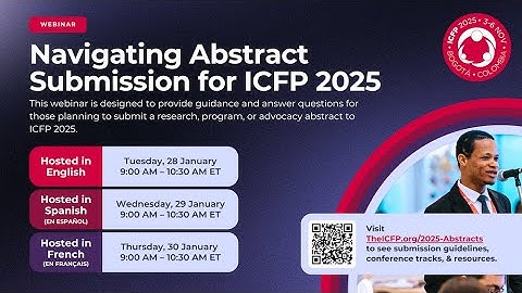 Navigating Abstract Submission for #ICFP2025 | Q&A Webinar (EN)