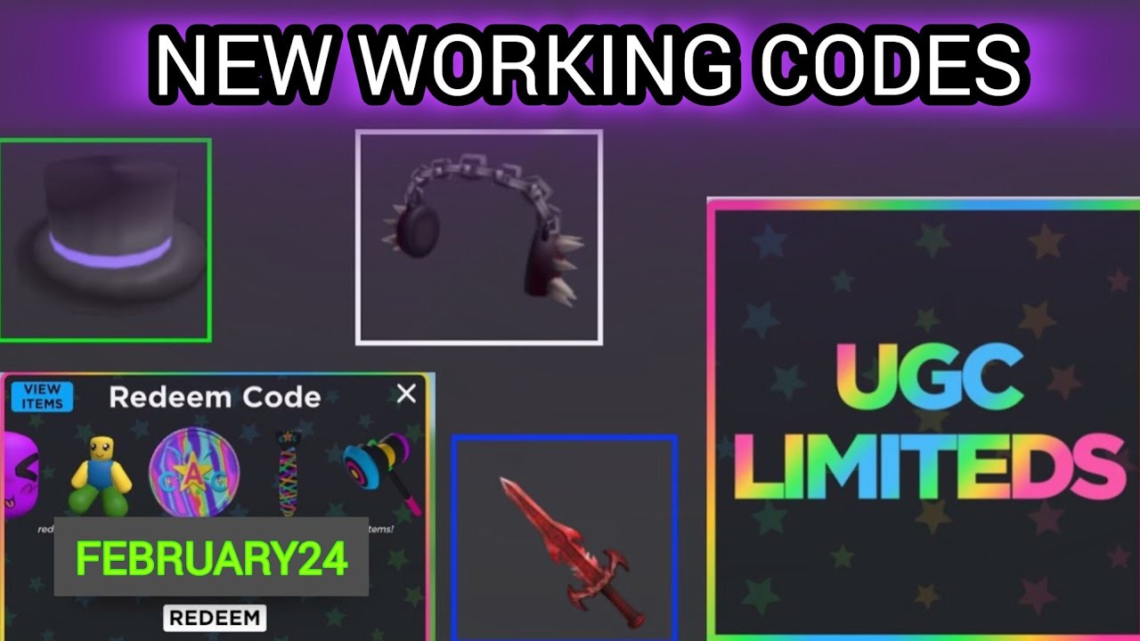 New🎁Ugc Limited Codes In February 2024 Codes For Roblox Ugc Limited