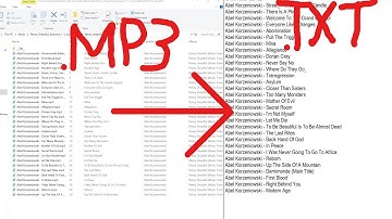 How to Create a Tracklist out of mp3 files | Copy file names