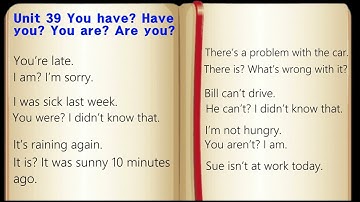 Basic Grammar in Use_Unit 39 (베이직 그래머 인 유즈_You have? Have you? You are? Are you?, etc.)