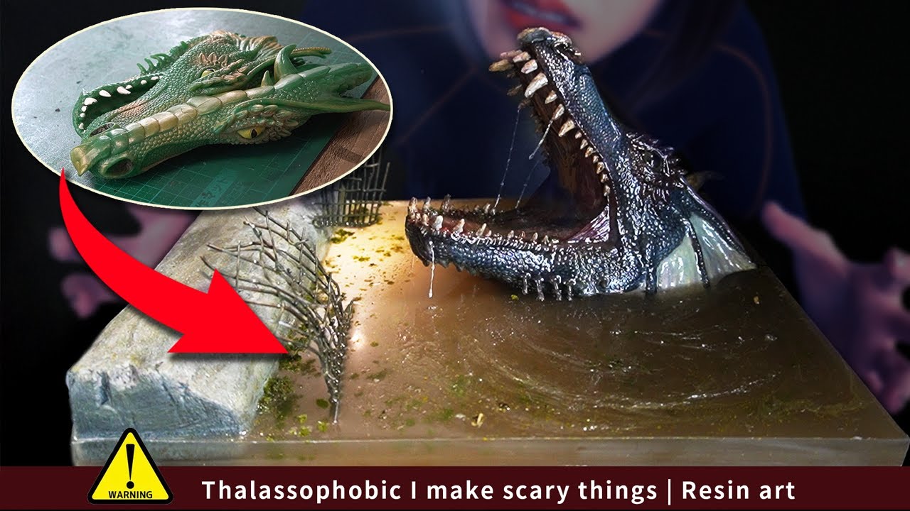 海洋恐怖症 水中人工物恐怖症 私が恐怖を感じる光景をジオラマにしてみた Thalassophobia Diorama Resin Art Youtube