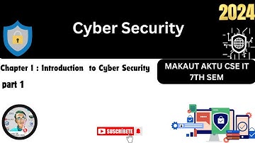Introduction  to Cyber Security ▶️Cyber Security unit 1 :Makaut AKTU  CSE IT#aktu #makaut #cse