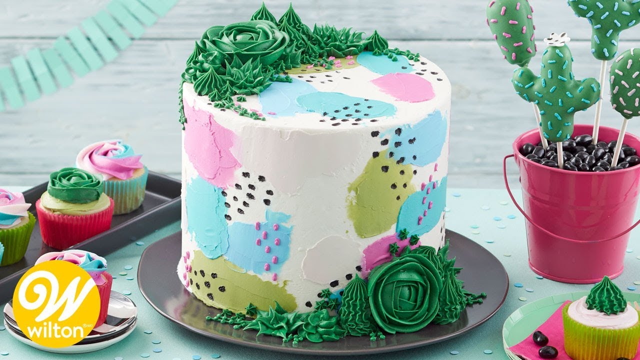 How to Make a Pastel and Succulents Cake