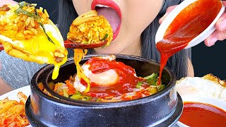 ASMR SPICY PORK BULGOGI BIBIMBAP (BIG BITES) Mukbang Korea Food Eating Sounds No Talking