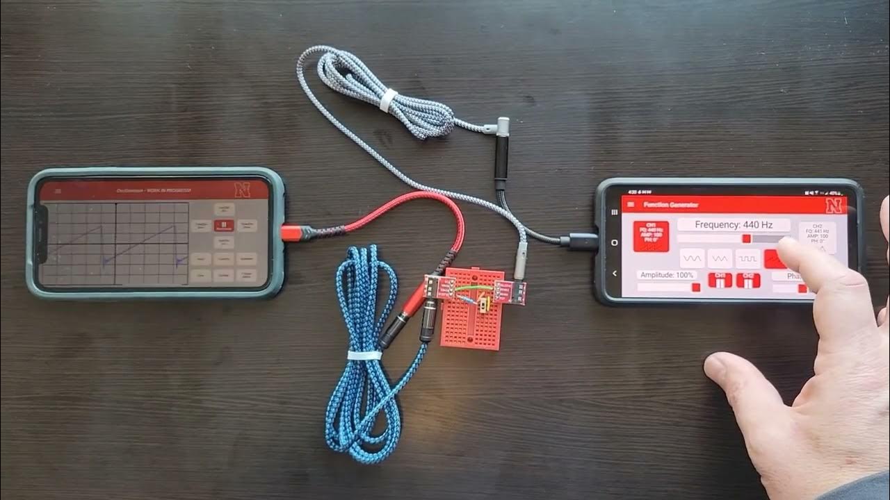 Android Function Generator to iPhone Oscilloscope using the Husker