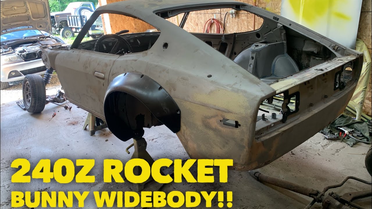 240z Rocket Bunny Widebody Kit Install Part 1 Youtube