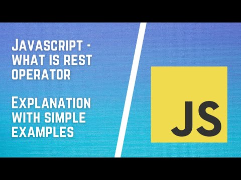 What is REST operator in JavaScript - Explanation with simple examples