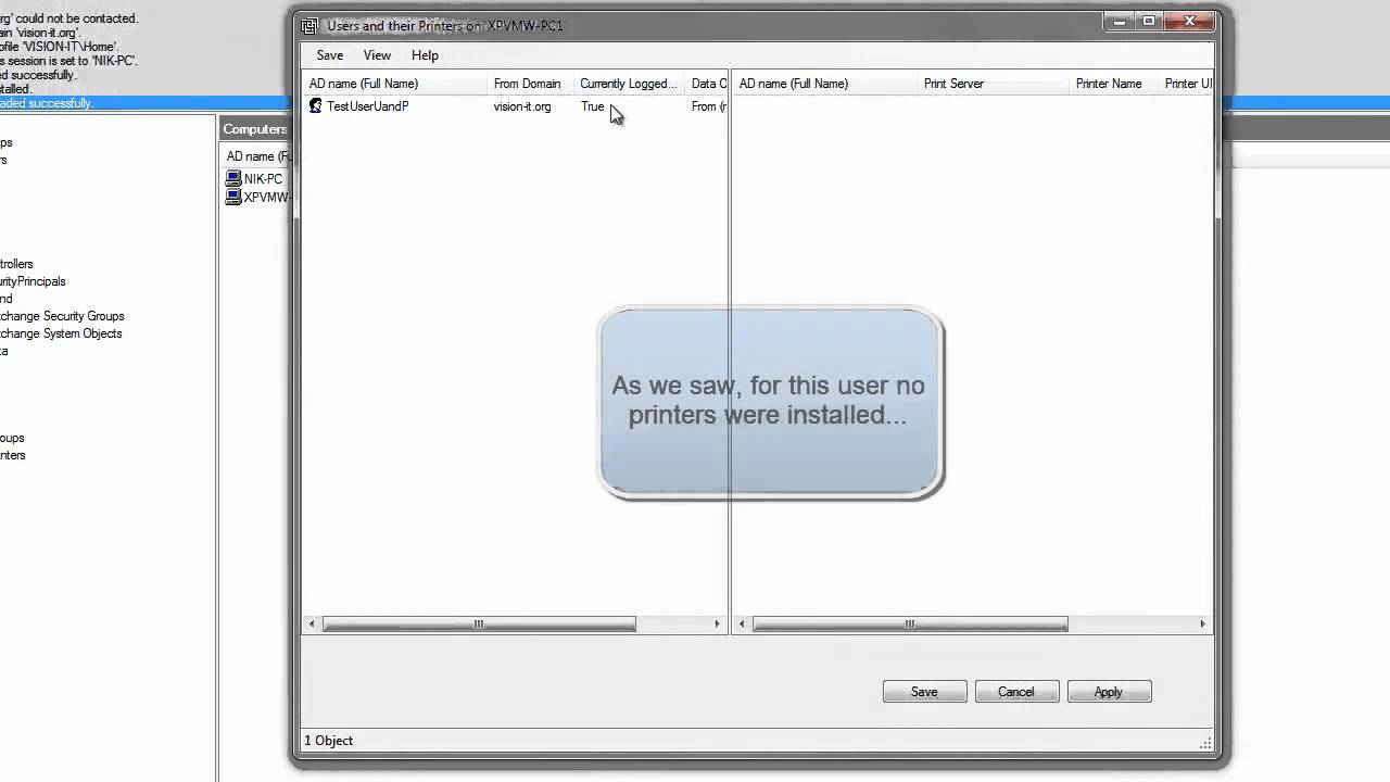 Install a Printer to a Remote User YouTube