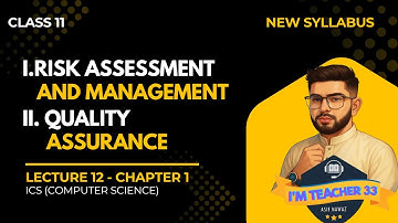 Software Risk Assessment & QA Explained | Ch 1, Lec 12 | ICS Comp Sci New Syllabus