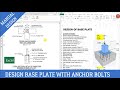 Manual Design of Base Plate  &amp; Column Pedestal | Steel Structures | IS 800:2007 | Excel and ETABS