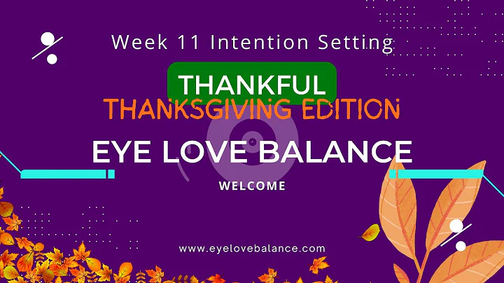 Weekly Intention Setting, Week 11, With Michelle L...