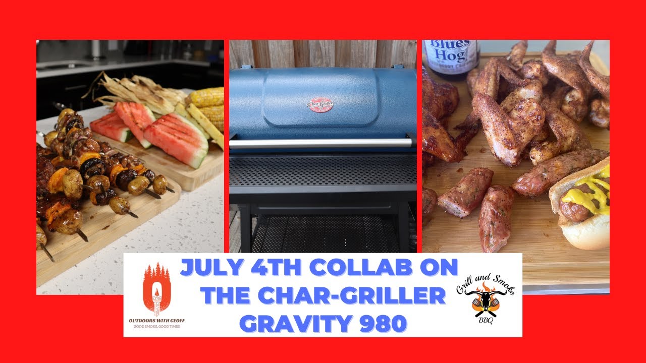 This gravity-fed charcoal grill cooks with tons of barbecue flavor