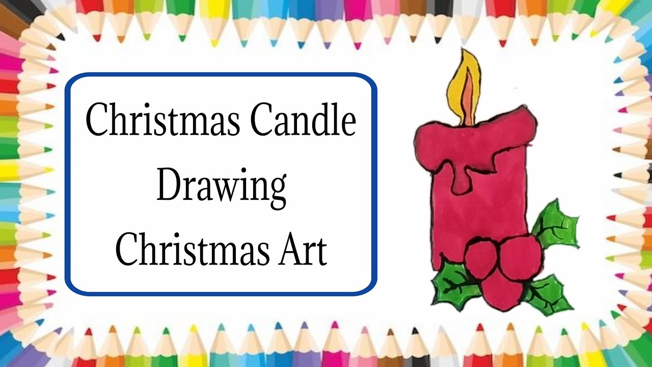 Christmas Candle Drawing 🎄✨ | Warm & Beautiful Festive Art
