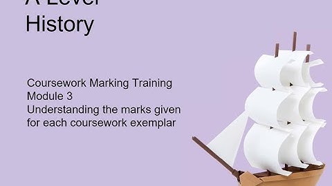 Edexcel A Level History Coursework Marking Module 3