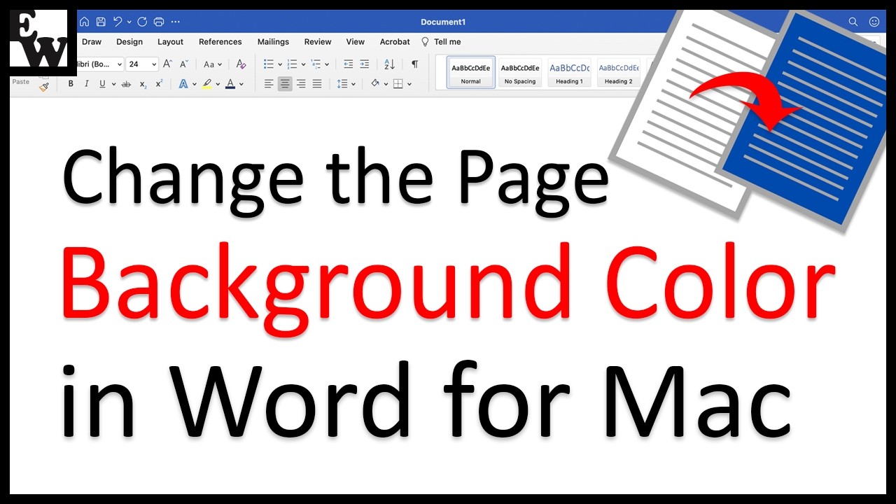 How to Change the Page Background Color in Word for Mac - YouTube