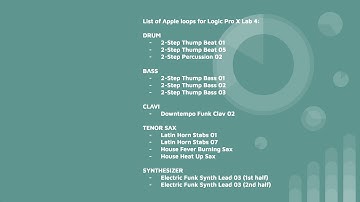Logic Pro X Lab 4 - Compose Music with the Apple Loops by Jemi Sitanayah
