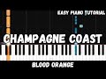 Blood Orange Champagne Coast Easy Piano Tutorial Blood Orange Champagne Coast Easy Piano Tutorial