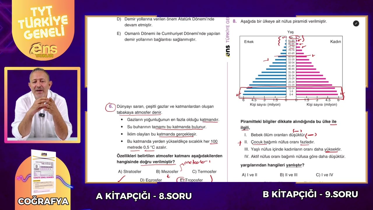 🌍 ENS TÜRKİYE GENELİ DENEME SINAVI -COĞRAFYA- VİDEO ÇÖZÜMLERİ 🌍