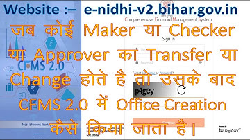 How to tag Office Creation or Maker Checker Approver in CFMS 2.0. #Neelanjalkumar