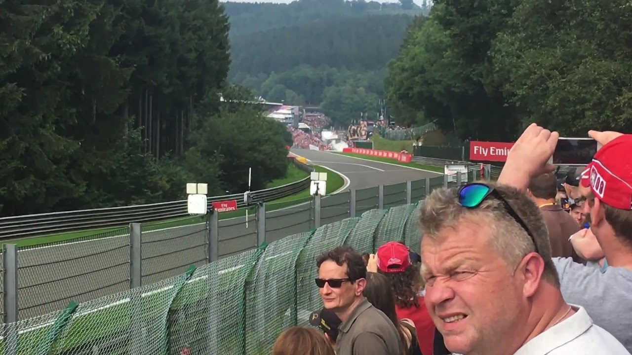 F1 Belgium GP 17: First Lap along Kemmel Straight out of ...