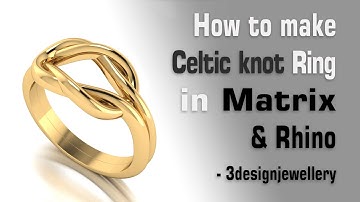 ||🔷Celtic Knot Ring🔷|| #Matrix 9 || Rhino 3D || #Tutorial || #Rhino Matrix Cad || #Celtic knot ring