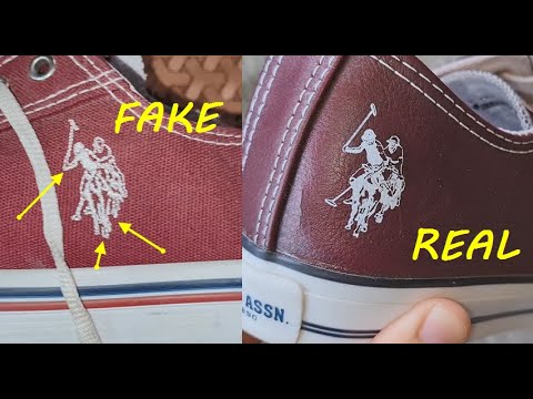 USPA shoes real How to spot fake US footwear - YouTube