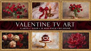 Valentine Red Rose Art TV Screensaver | 6 Arts, 1 Hour, 10 Min Each | No Sound screenshot 3