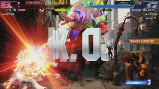 Street Fighter 6: Match #841 (Ranked): Carls493 (Lily) Vs. Halochicken (Zangief)