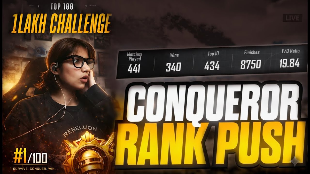 RANK PUSH & HACKERS LOBBY | CONQUEROR CHALLENGE 