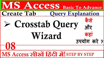 Cross Tab Query In MS Access | Using Cross Tab Query In MS Access | Checking Data Access | #crosstab