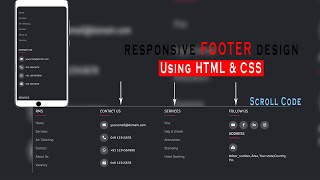 Tutorial on Responsive Footer design using HTML | CSS 2021