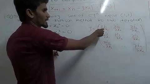 Newton Raphson Method Part 4 (Example in Two or more variable) Sinhala