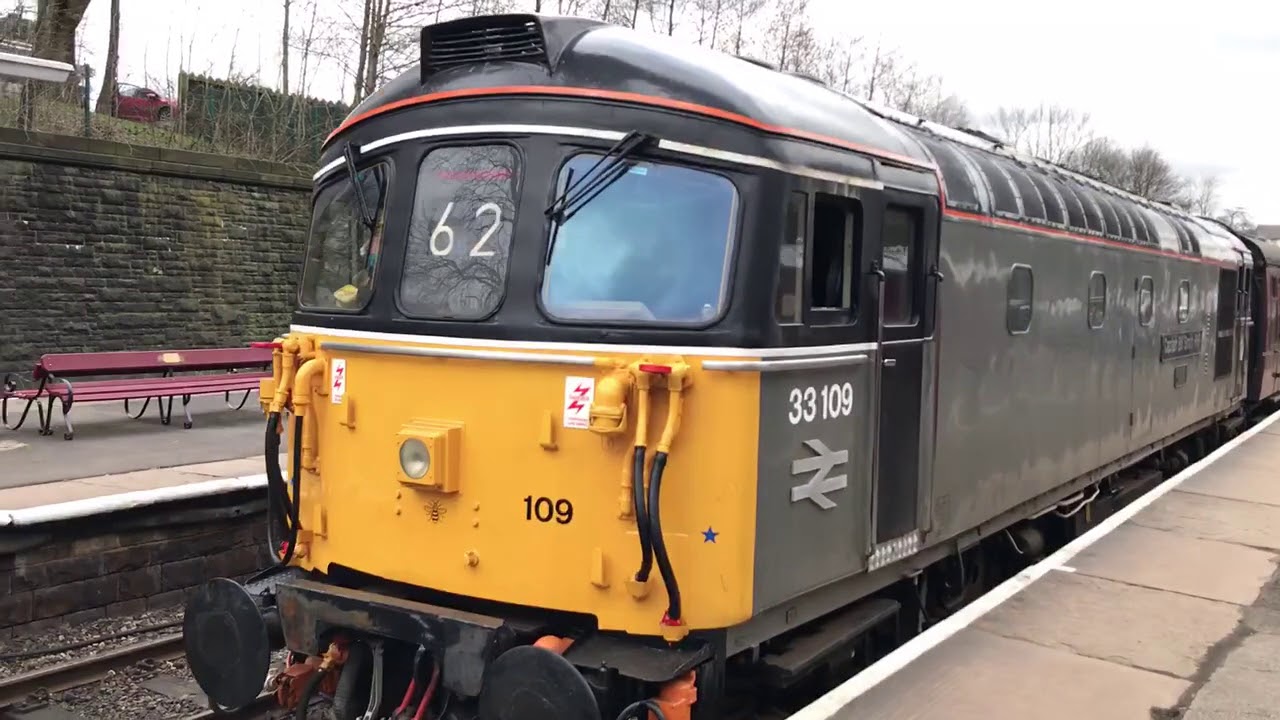 Class 33109 Captain Bill Smith RNR leaves Bury