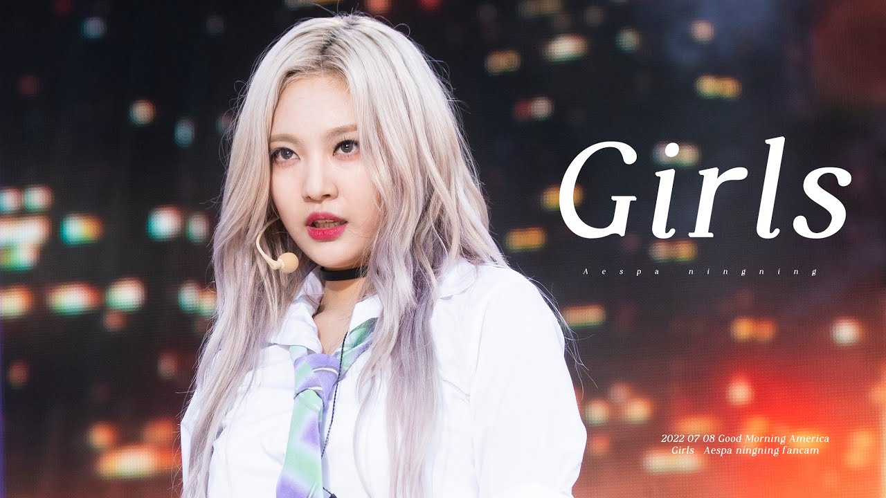 [4K]220708 Good Morning America - Girls 에스파 닝닝 직캠 ｜ aespa NingNing focus