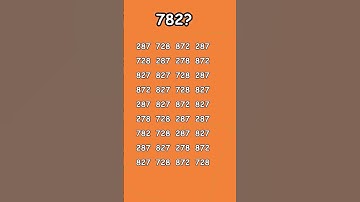 "Solving the Mystery Puzzle: Find 782 Among These Numbers!"