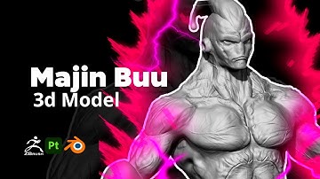 Majin Buu 3d Character 3d model / Zbrush / Substance Painter / Blender /by Oscar Creativo