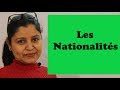 Les nationalits en franais  the nationalities in french