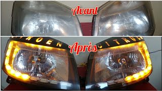 citroen Berlingo# peugeot partner headlight tuning/restoration