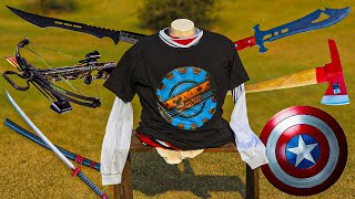 100 CAMADAS de CAMISETA RESISTE a todas essas ARMAS?
Hoje vamos testar todo meu arsenal em um manequim coberto com 100 camisetas, será que tudo isso de roupa será suficiente para bloquear os golpes?
Quer acompanhar os spoiler dos vídeos antes de todo mundo?
Basta me seguir no Instagram: @gammanfredi https://goo.gl/J5zyyv
Contato comercial: themasterinvencoes@gmail.com 100 CAMADAS de CAMISETA RESISTE a todas essas ARMAS?