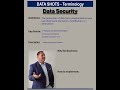 Data Shot - Today's Term - Data Security