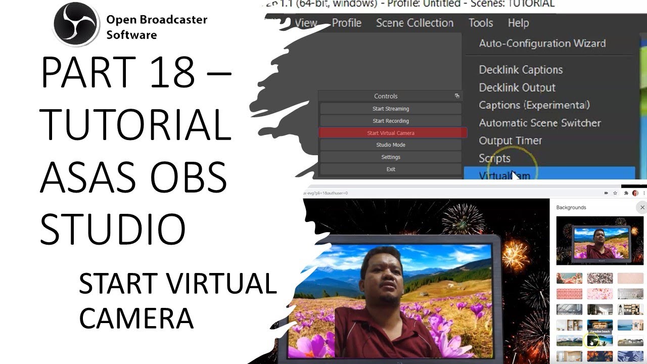 Part 18/20 OBS STUDIO- Start Virtual Camera |Cara Terbaru Setting Start ...