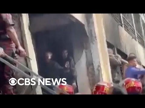 Videos show scene after Bangladesh Air Force plane crashes into school campus