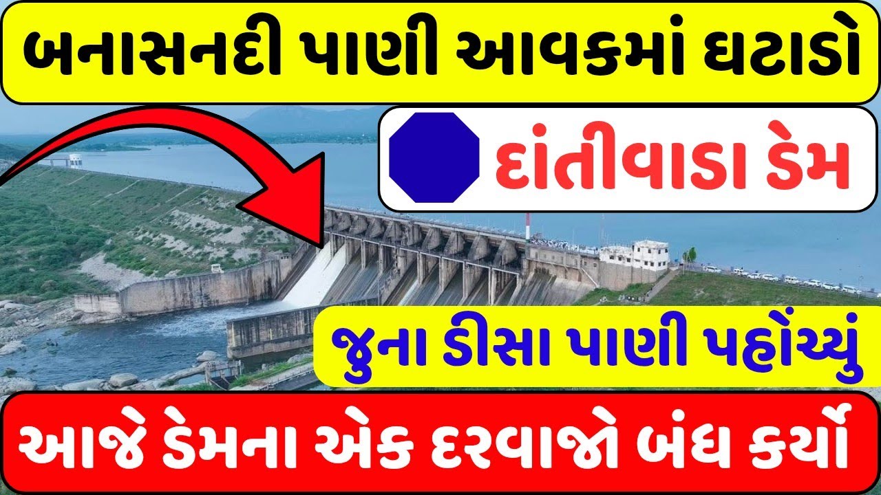 Dantiwada Dam Live News| Banas Nadi ma avyu pani| Banas Nadi live|Dantivada Dam Today NewsJuna Deesa