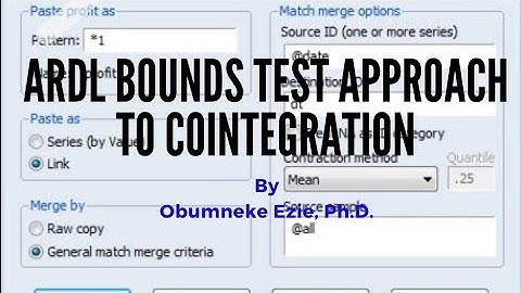 EViews: How to Estimate ARDL Bounds Test Approach to Cointegration (Estimation and Interpretation)