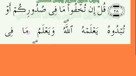إعراب آية رقم   29    من سورة آل عمران