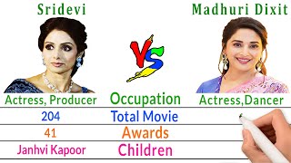 Sridevi Vs Madhuri Dixit Comparison - Bio2oons