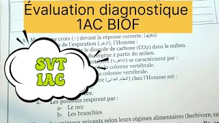 Évaluation diagnostique  SVT 1AC BIOF