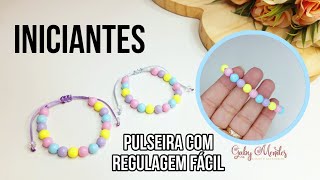 Como Fazer Pulseira Infantil com Regulagem de Macramê / Fácil e Rápida / INICIANTES